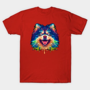 Cute American Eskimo Dog Watercolor T-Shirt